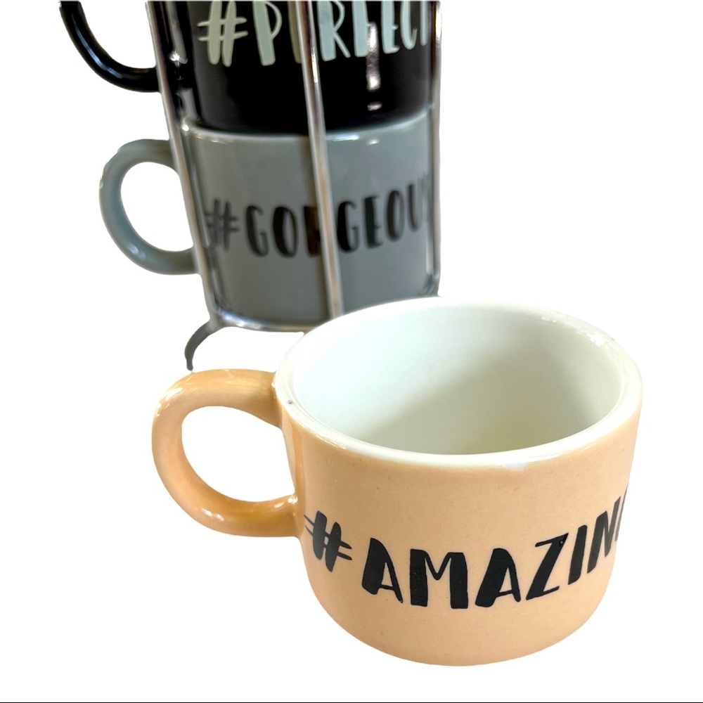 Coco + Lola Stackable Hashtag Espresso Cup Set